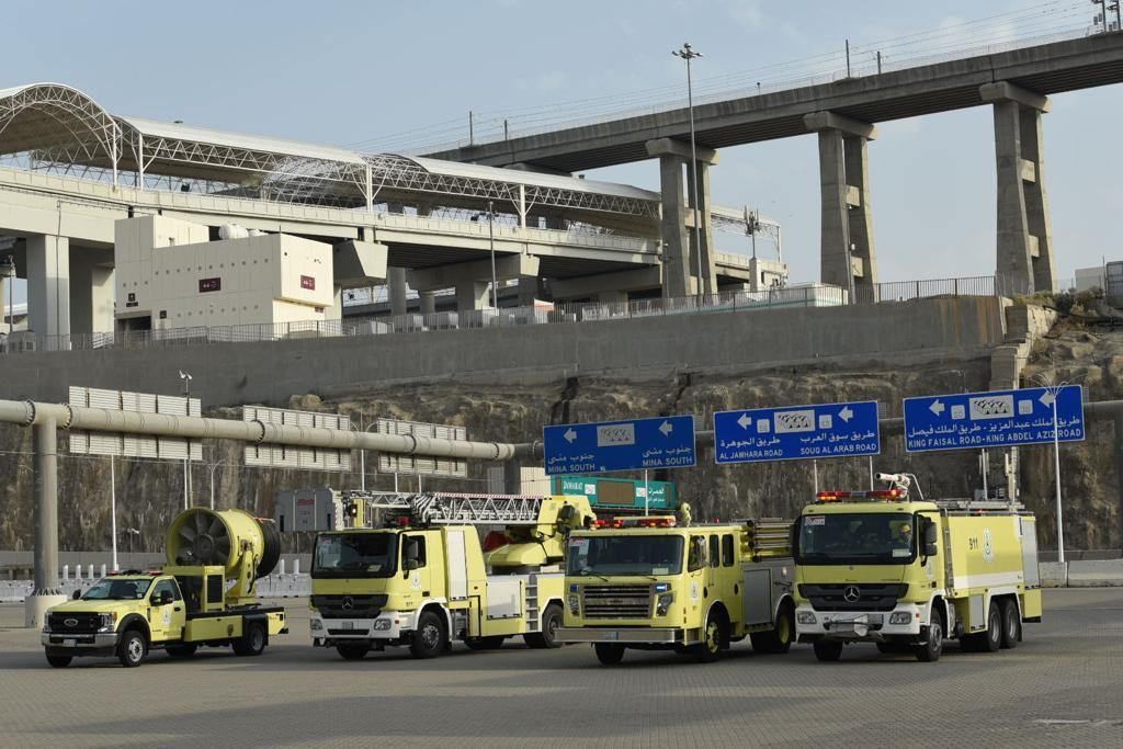 الدفاع المدني يرفع جاهزيته في مشعر منى لاستقبال ضيوف الرحمن ..