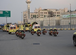 الدفاع المدني يرفع جاهزيته في جسر الجمرات والساحات المحيطة ..